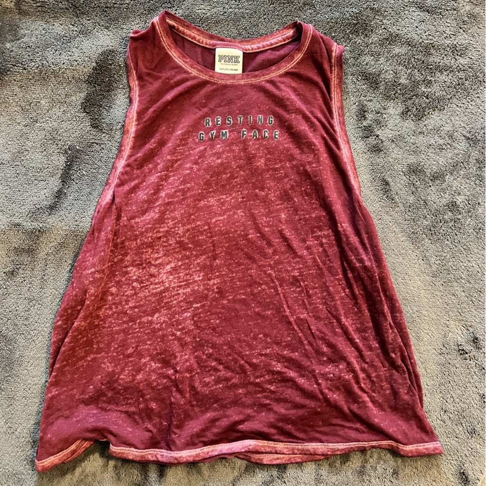 PINK Victoria's Secret Burgundy Tank Top